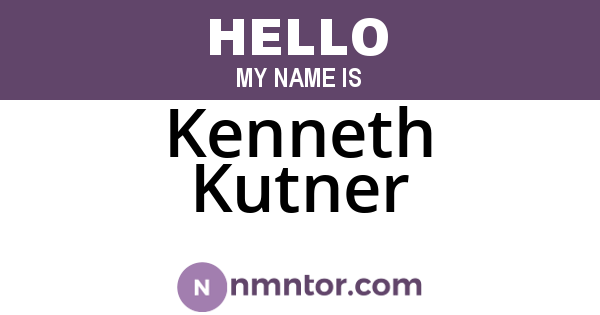 Kenneth Kutner