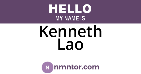 Kenneth Lao