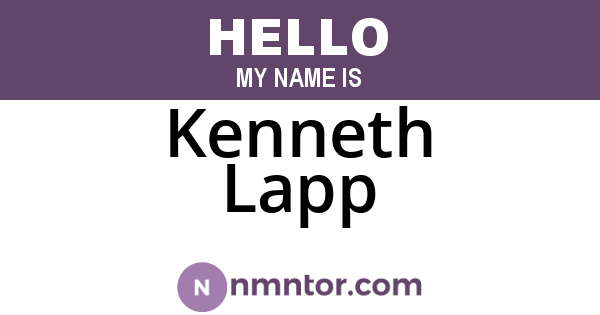Kenneth Lapp