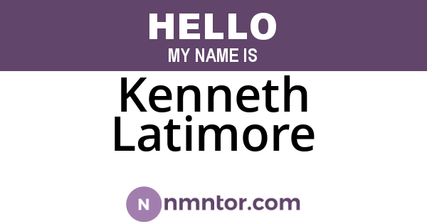 Kenneth Latimore