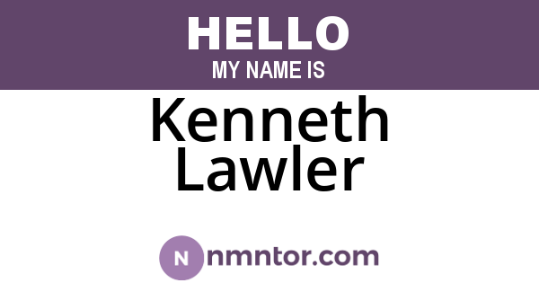 Kenneth Lawler