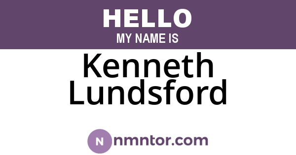 Kenneth Lundsford