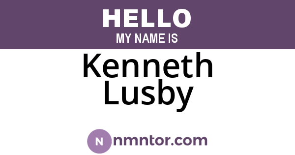 Kenneth Lusby