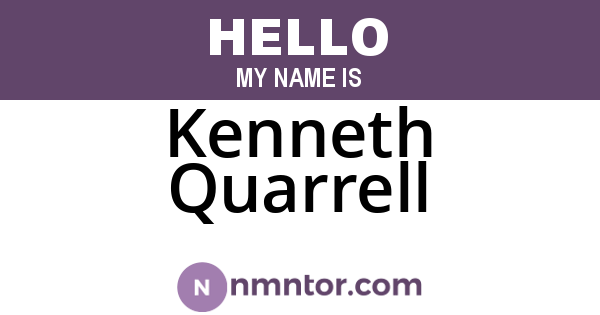 Kenneth Quarrell