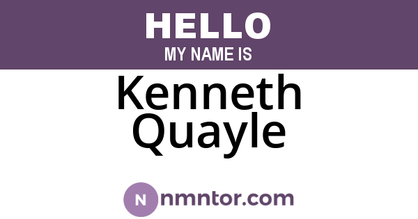 Kenneth Quayle