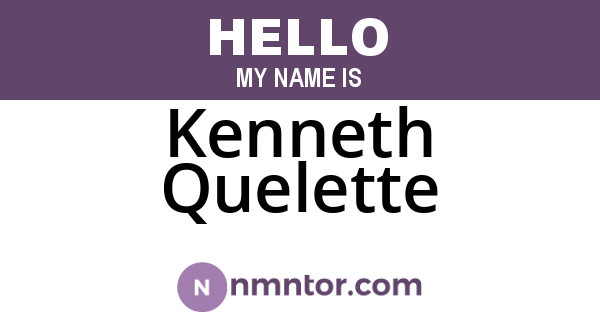 Kenneth Quelette