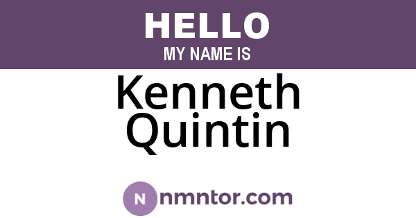 Kenneth Quintin