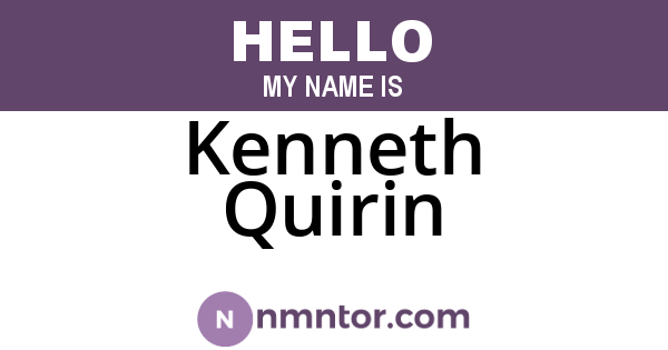 Kenneth Quirin
