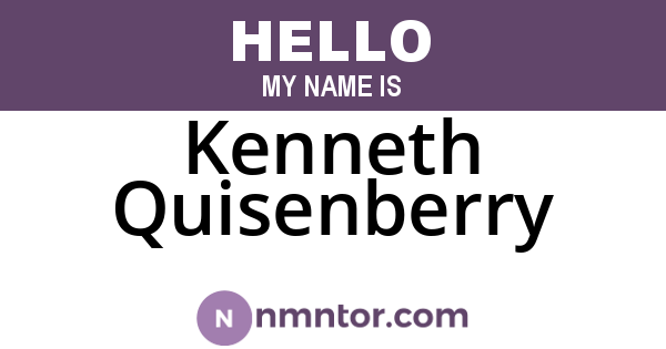 Kenneth Quisenberry
