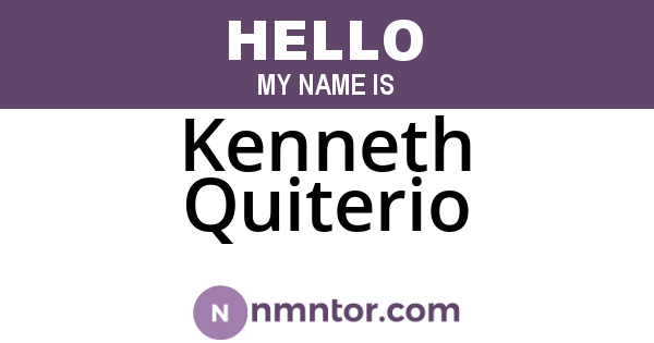 Kenneth Quiterio