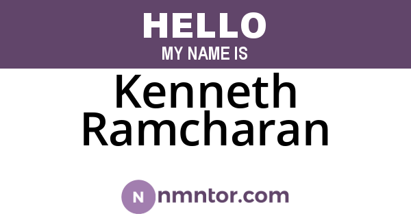 Kenneth Ramcharan
