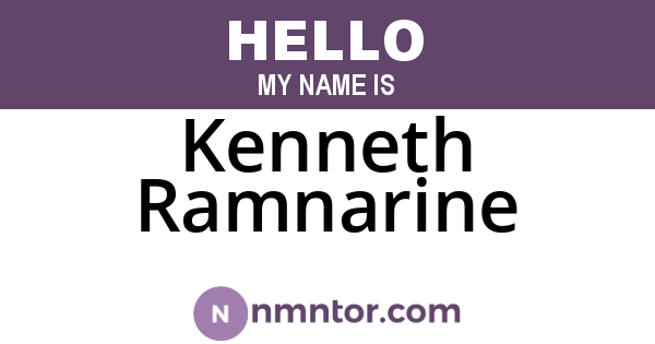 Kenneth Ramnarine