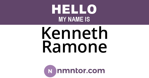 Kenneth Ramone