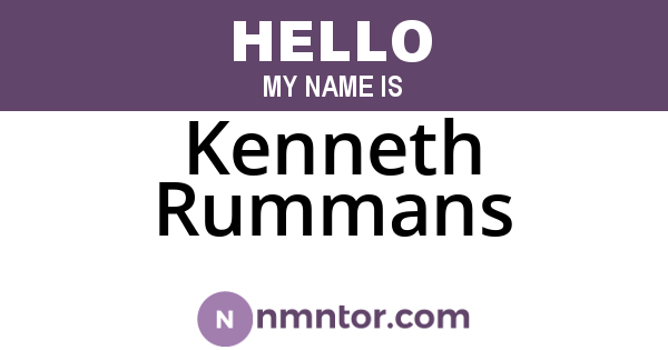 Kenneth Rummans