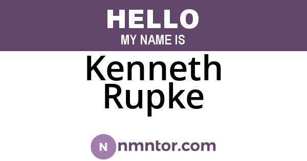 Kenneth Rupke