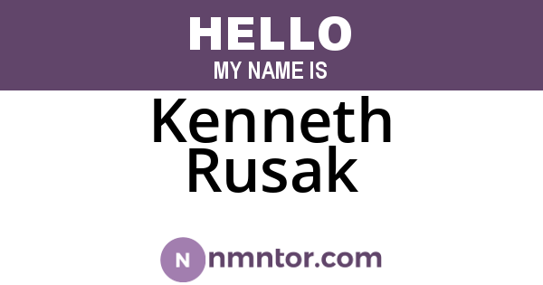 Kenneth Rusak