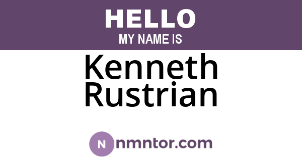 Kenneth Rustrian
