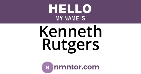 Kenneth Rutgers