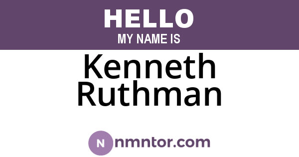 Kenneth Ruthman