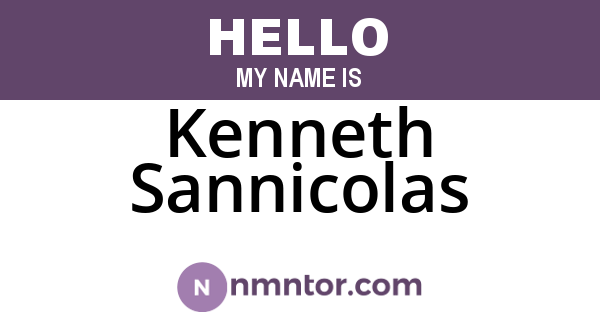 Kenneth Sannicolas