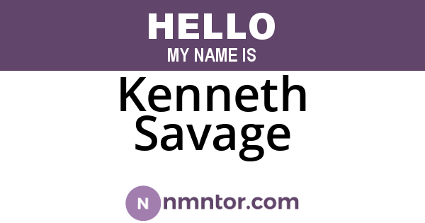 Kenneth Savage