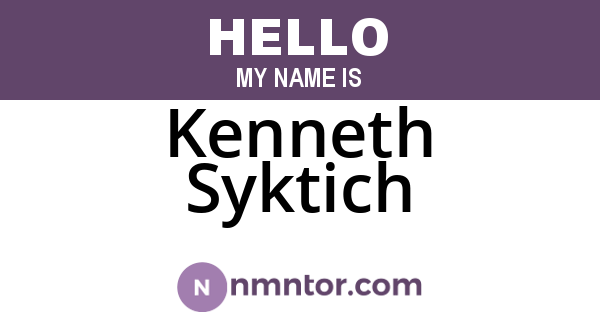 Kenneth Syktich