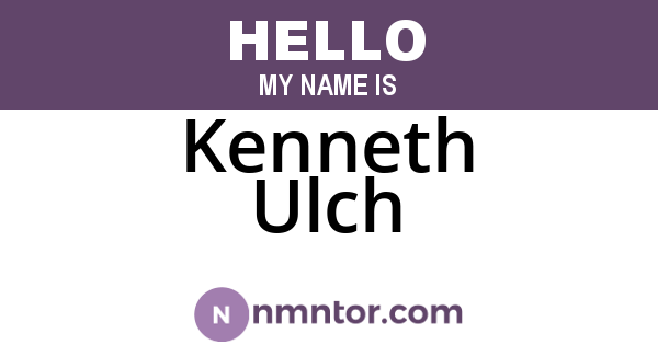 Kenneth Ulch