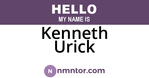 Kenneth Urick
