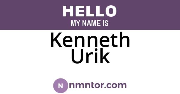 Kenneth Urik