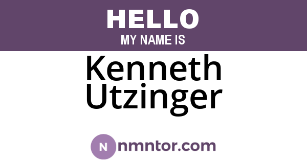 Kenneth Utzinger