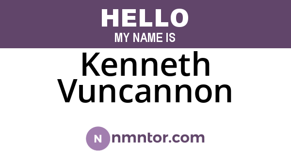 Kenneth Vuncannon