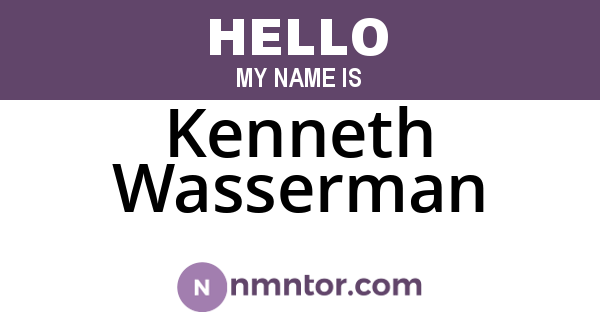 Kenneth Wasserman