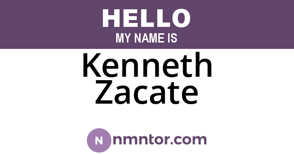 Kenneth Zacate