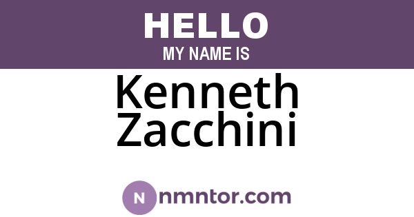 Kenneth Zacchini
