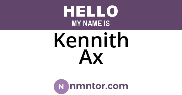 Kennith Ax
