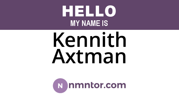 Kennith Axtman