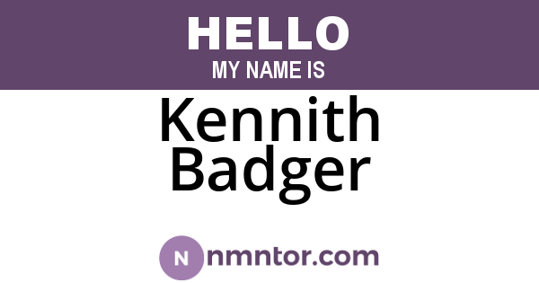 Kennith Badger