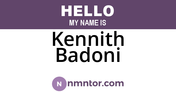 Kennith Badoni