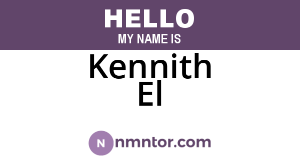 Kennith El