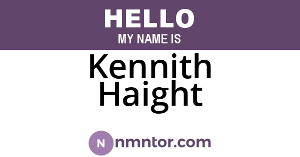 Kennith Haight