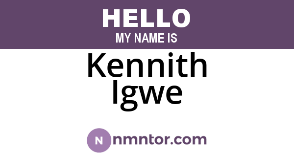 Kennith Igwe