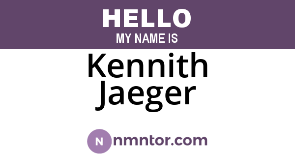 Kennith Jaeger