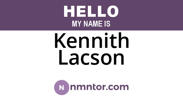 Kennith Lacson