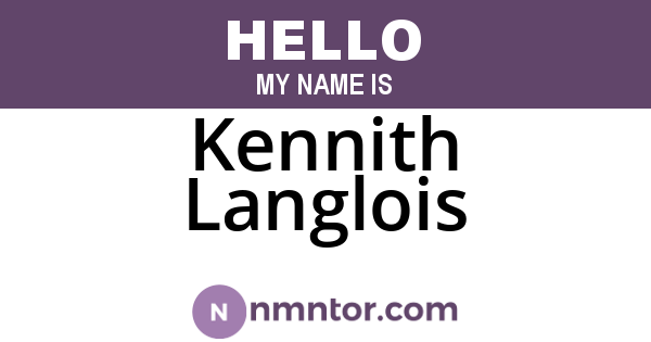 Kennith Langlois