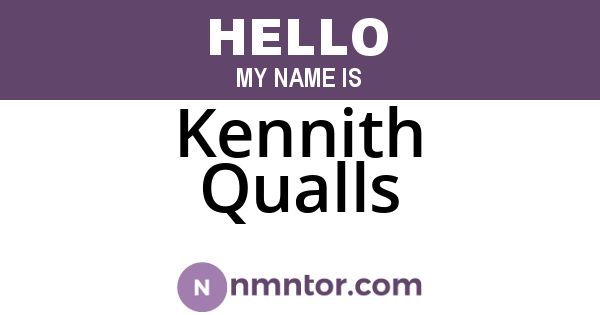 Kennith Qualls