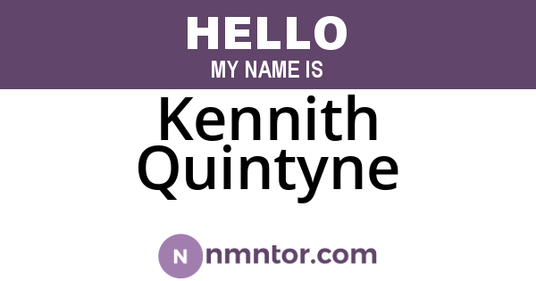 Kennith Quintyne