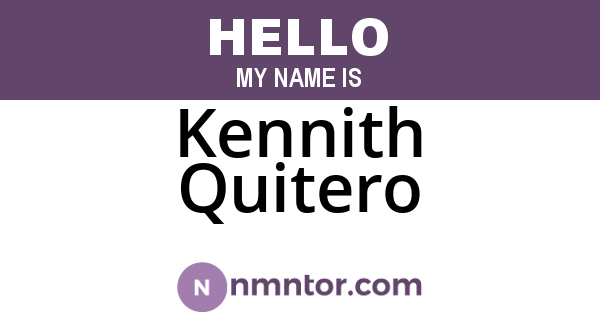 Kennith Quitero