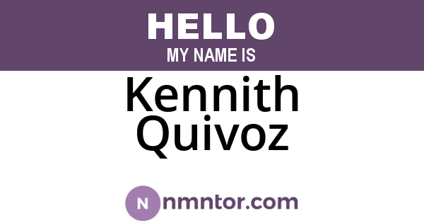 Kennith Quivoz