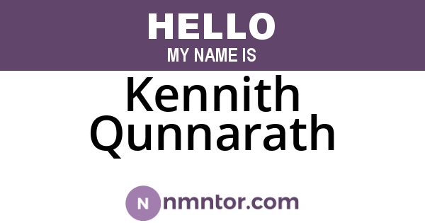Kennith Qunnarath
