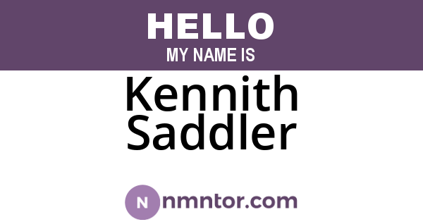 Kennith Saddler